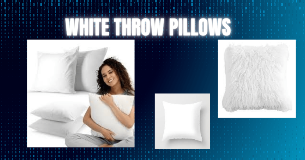 white throw pillows